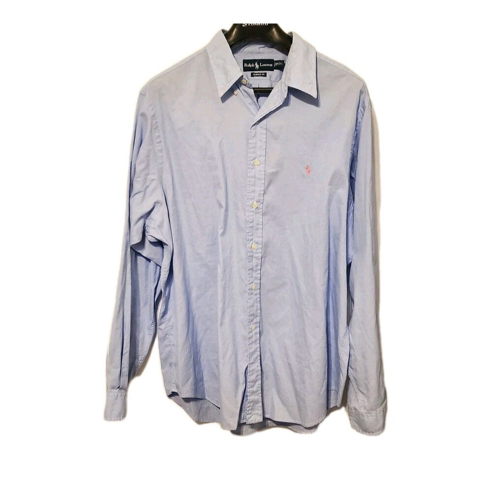 Ralph Lauren Lot of 3 XL Blue Button Down Shirts Classic Fit Blake Prep Pony - Picture 8 of 10
